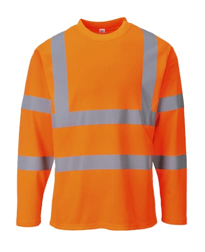 Hi vis comfort cotton tee shirt long sleeve ris 3279 portwest s278