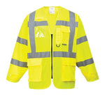 Hi vis executive long sleeved zipped vest jacket s475