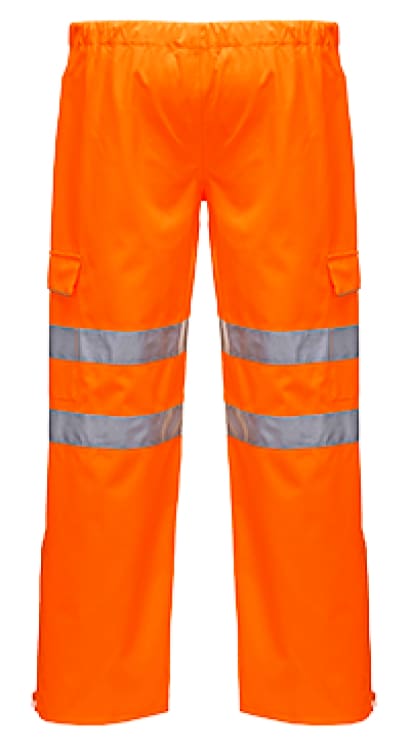 Hi-vis extreme waterproof over trousers ris 3279 portwest s597