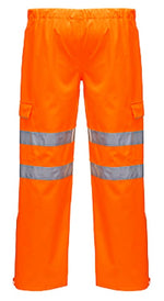 Hi-vis extreme waterproof over trousers ris 3279 portwest s597