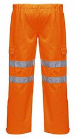 Hi-vis extreme waterproof over trousers ris 3279 portwest s597