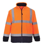 Hi vis fleece class 3-2 tone jacket high viz ris 3279 portwest f301