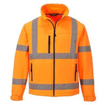 Hi Vis orange or yellow Fleece lined Softshell Jacket Portwest - S424