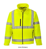 Hi Vis orange or yellow Fleece lined Softshell Jacket Portwest - S424