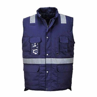 Enhanced visibility iona padded gillet-bodywarmer portwest f414