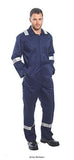 Hi Viz Iona Zipped Boiler Suit overalls Coverall Portwest F813 Boiler suits & One pieces Active-Workwear Safety and comfort are the hallmarks of this coverall. Features include kneepad pockets action back stud adjustable cuffs functional pockets and a hammer loop. Hi-Vis reflective tape to chest arms and legs for ultimate visibility. 