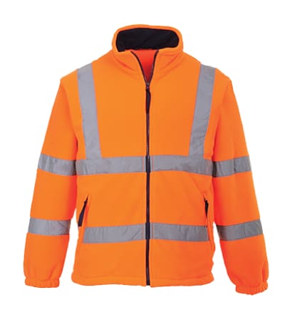 Hi vis mesh lined fleece jacket rail ris 3279 portwest f300