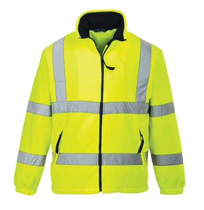 Hi vis mesh lined fleece jacket rail ris 3279 portwest f300