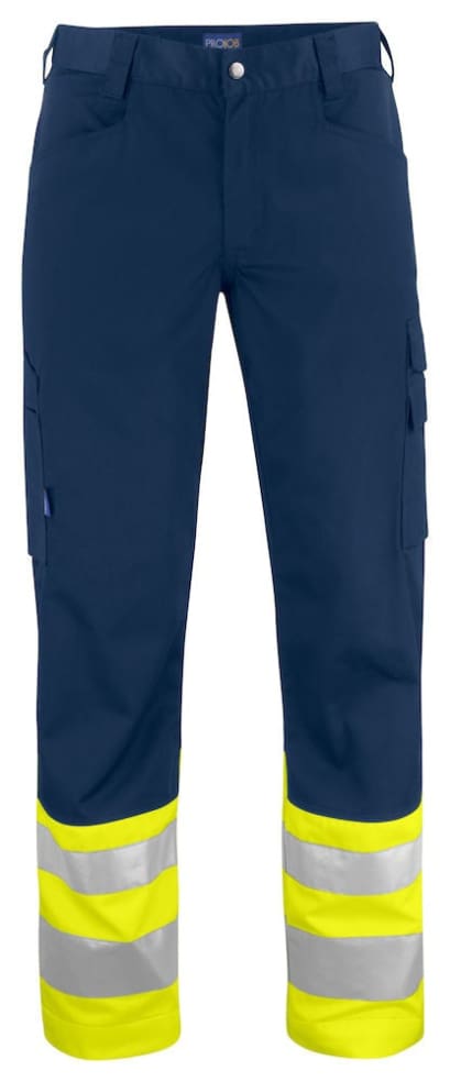 Hi vis projob 6533 work trousers with multi-pocket design