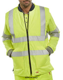 Yellow Hi Vis Reversible Bodywarmer/Gillet En471 RIS 3279 Beeswift Bweng Hi Vis Jackets Active-Workwear EN471 class 2. RIS 3279. PU coating to hi-vis side. Reversible bodywarmer 'zipout' Heavy duty zip Grey polycotton lining on reverse 2 zipped pockets on both sides Mobile phone compartment on quilted side Reflective Material.