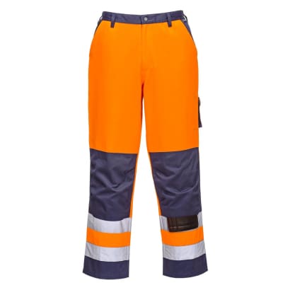 Hi vis work trousers with kneepad pockets - tx51 portwest lyon ris3279