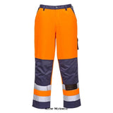 Hi vis work trousers with kneepad pockets - tx51 portwest lyon ris3279 hi vis trousers active-workwear