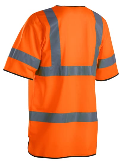 Hi visibility work vest with front zip fastening - class 3 en 20471 - 3023