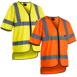 Hi visibility work vest with front zip fastening - class 3 en 20471 - 3023