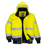 Hi viz 3 in 1 fur lined bomber jacket- bodywarmer class portwest c465