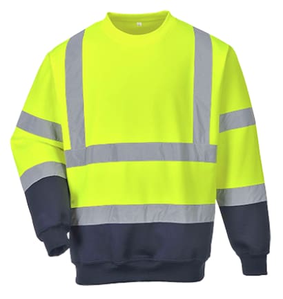 High visibility 2-tone sweatshirt jumper portwest b306