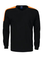 High visibility men’s long sleeve work tee shirt - projob workwear