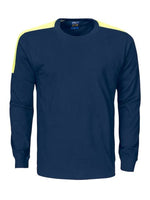 High visibility men’s long sleeve work tee shirt - projob workwear