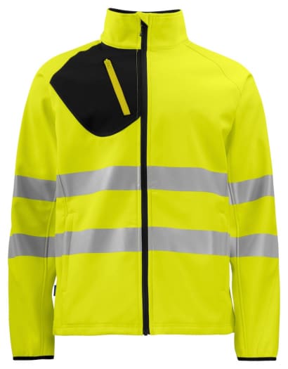 High visibility projob 6432 hi vis softshell jacket - class 3/2