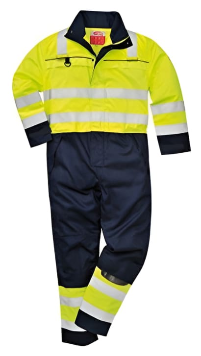 Inherent arc flame retardant hi vis overall multi-norm fras coverall portwest fr60