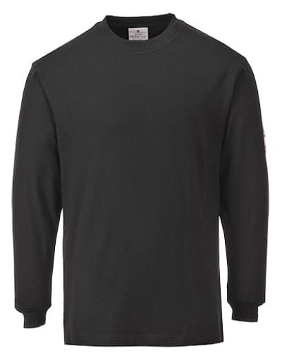 Portwest inherent flame retardent anti-static long sleeve t-shirt - fr11 fire retardant active-workwear