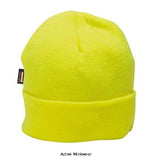 Yellow Insulatex Lined Knit Cold Weather hat/Cap - B013 Hats Caps & Gloves Active-Workwear This high-performance cold-weather hat has a specially insulated Microfibre lining for extra warmth retention. Fine knit acrylic fabric that is windproof and extremely comfortable to wear. 