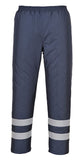 Iona hi viz lined (padded) waterproof safety work trousers portwest s482
