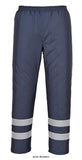 Iona hi viz lined (padded) waterproof safety work trousers portwest s482