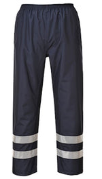 Iona lite waterproof hi viz over trousers portwest s481