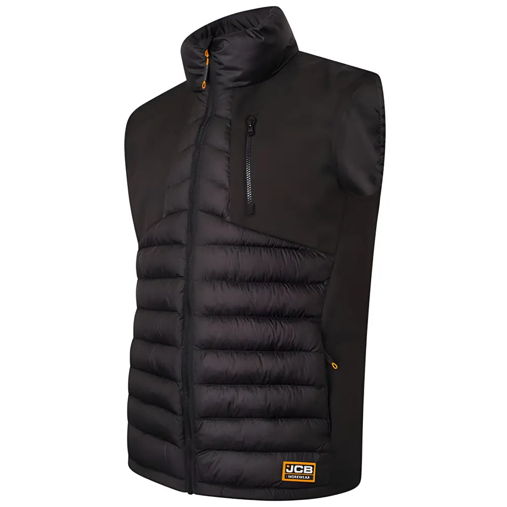 Jcb workwear trade hybrid padded bodywarmer gilet