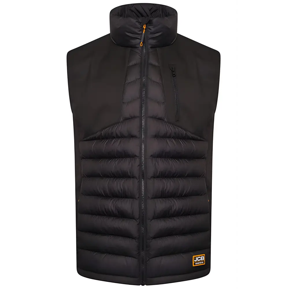 Jcb workwear trade hybrid padded bodywarmer gilet