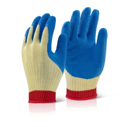 Kutstop reinforced kevlar latex work gloves - beeswift klg