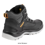 Laser S1P Safety Hiker Work Boots Steel Toe Cap & Midsole Sizes 6-12 DeWalt Laser Boots Active-Workwear Mens Sizes 6-12 Boots Black Nu-buck upper, Anti bacterial in-sole with dual density seat region for shock absorption, 200 Joule steel toe cap, Steel mid sole for under foot protection, Full grain leather upper. Padded tongue and collar for added comfort. Steel toe cap protection and steel midsole protection. TPU heel support. Comfort insole. TPU dual density outsole. A popular hiker style from DEWALT.