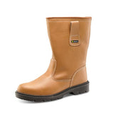 Leather upper fur lined rigger boot full safety s1p src sizes 4 -13 beeswift rbls