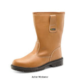 Tan leather lined rigger safety boot beeswift rbls