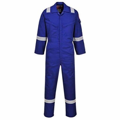 Lightweight flame retardant antistatic hi viz coverall fras portwest fr21