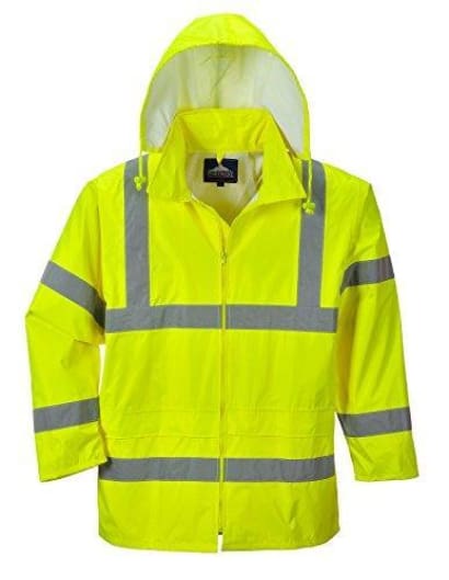 Lightweight foul weather hi-vis jacket waterproof budget portwest h440