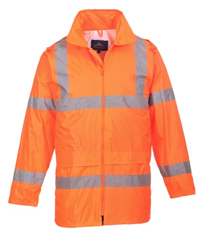 Lightweight foul weather hi-vis jacket waterproof budget portwest h440