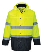 Lite 2-tone traffic jacket mesh lined lightweight hi viz - s166