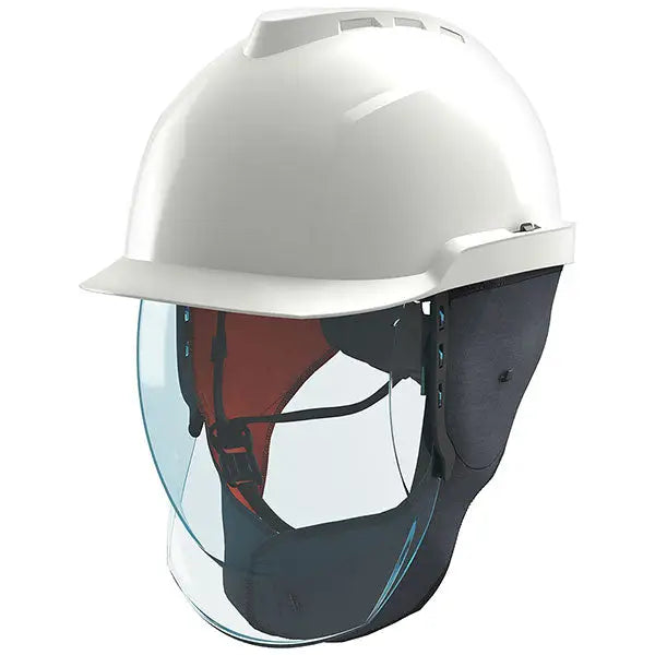 Msa v-gard 950 class 2 electrician safety helmet with face shield-msagvf1a-c0aa