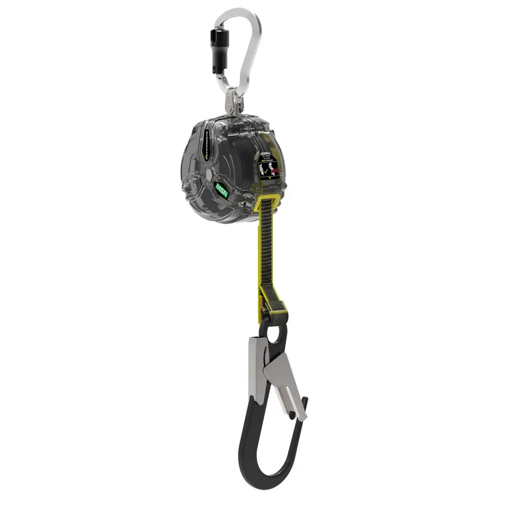 Msa v-tec 3 meter personal fall limiter with s-hook and tl carabiner-msa63013-00teu