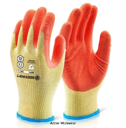 Multi purpose handling latex rubber coated builders grip glove (pack of 100) - mp1