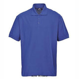 Royal Blue Naples Work Polo Shirt ideal Corporate Uniform Polo Portwest B210 Shirts Polos & T-Shirts Active-Workwear The Portwest Naples rugged polo shirt is made using pique knit polycotton fabric which is soft to touch and comfortable to wear. Features include a rib knitted collar and cuffs, matching buttons and a three button placket. Ideal for corporate wear and personalisation. Ideal for embroidery and logo application