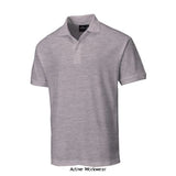 Heather Grey Naples Work Polo Shirt ideal Corporate Uniform Polo Portwest B210 Shirts Polos & T-Shirts Active-Workwear The Portwest Naples rugged polo shirt is made using pique knit polycotton fabric which is soft to touch and comfortable to wear. Features include a rib knitted collar and cuffs, matching buttons and a three button placket. Ideal for corporate wear and personalisation. Ideal for embroidery and logo application