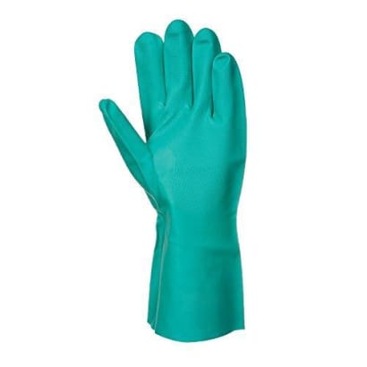 Nitrosafe chemical resistant nitrile gauntlet flock lined (pack of 12 prs) - a810