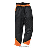 Oak chainsaw type a safety forestry arborist trousers en385 class 1 portwest ch11 trousers portwest active-workwear
