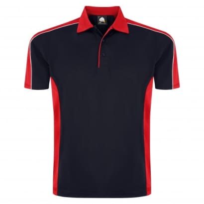 Orn 1198 avocet contrast wicking polo shirt with reflective piping