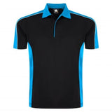 Orn avocet contrast moisture-wicking polo shirt with reflective piping