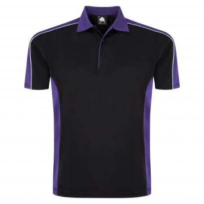 Orn 1198 avocet contrast wicking polo shirt with reflective piping