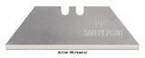 Pacific Handy Dura Tip Safety Point Utility Blade (100 Blades) - Sps-92 Miscellaneous Active-Workwear The SPS-92 is a Standard Utility Knife Blade that features safety points for added safety. The durable blade is designed to easily slice through a great variety of materials. This blade is used in PHC QuickBlade models and other standard utility knifes. The blades are packaged in a box of 100 blades and placed into paper tucks of five. 